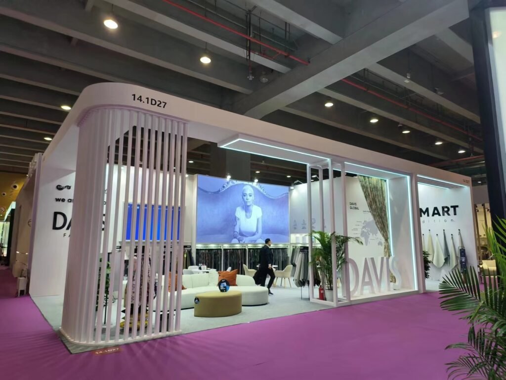 Custom-built exhibition stand in Guangzhou trade show by Panda Expo