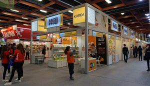 Custom exhibition stand build for korean pavilion at Taipei by Panda Expo China