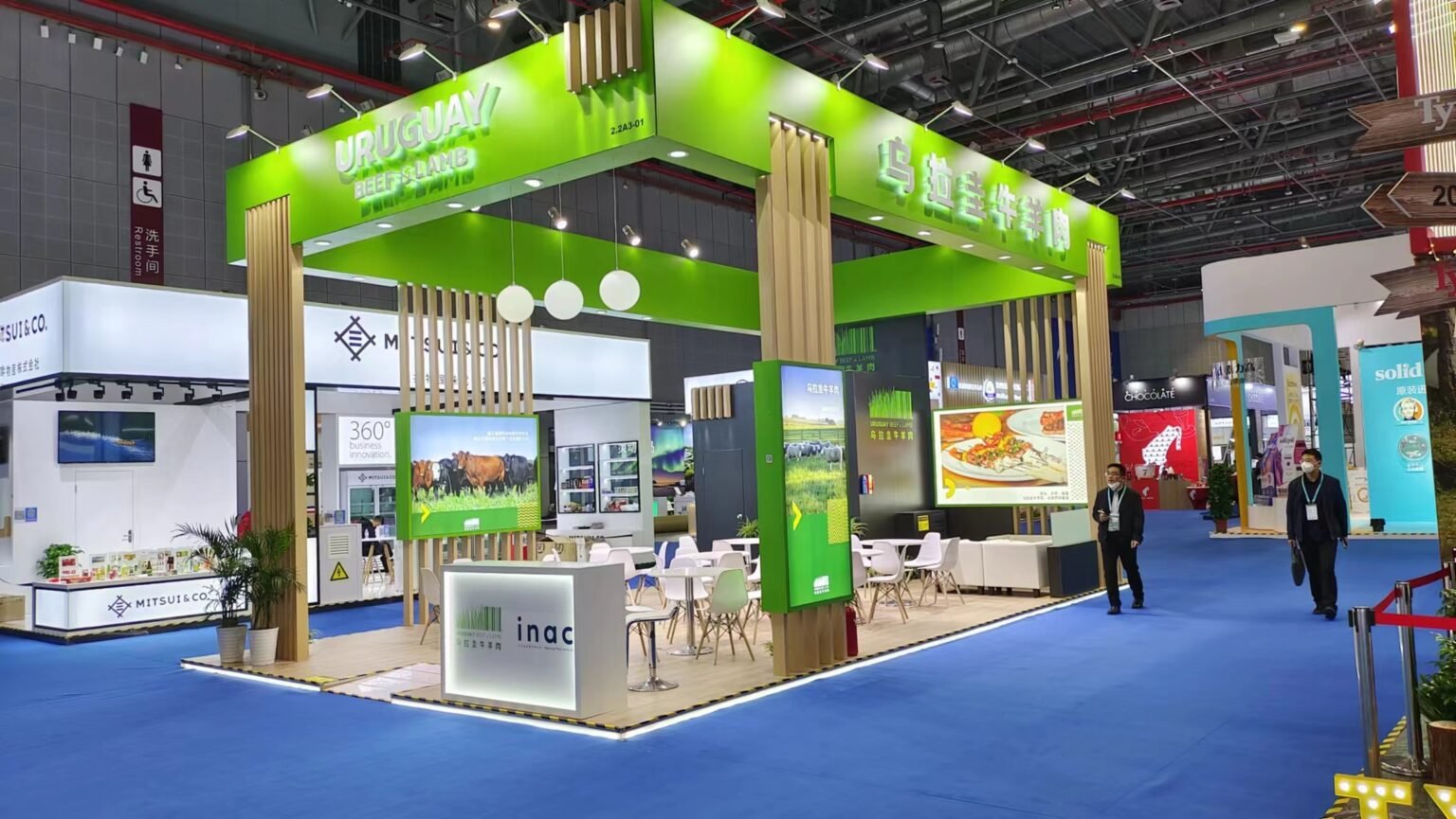 uruguay beef at ciie expo stand construction