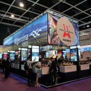 wine of argentina pavilion expo stand construction in vinexpo hongkong