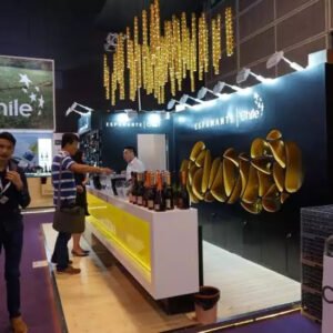 wine of chile pavilion expo stand construction in vinexpo hongkong 2