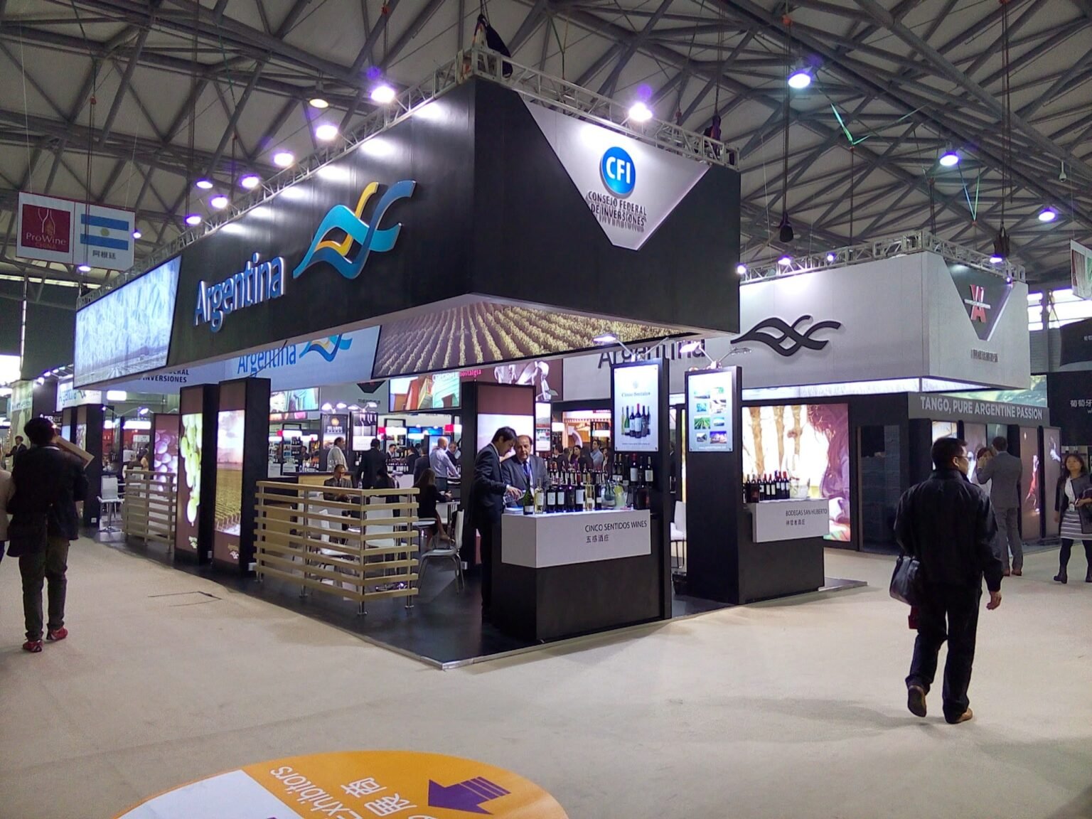 Custom-built exhibition stand at a Shanghai trade show by Panda Expo