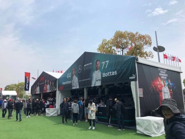 Pagoda Tent Rentals for Formula 1 Chinese Grand Prix – Panda Expo, Your Event Partner in Shanghai